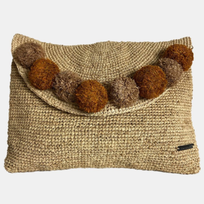 Pouches Camalya | Karia Pouch Naturel-Pompons The/Gold