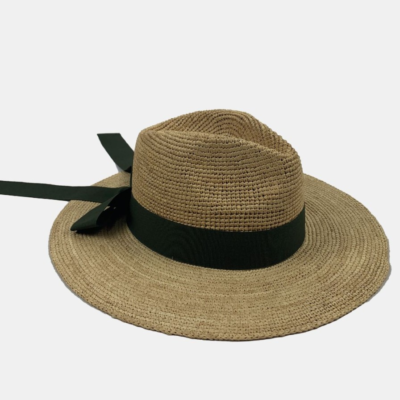 Hats Camalya | Basile Hat Naturel-Ruban Vert