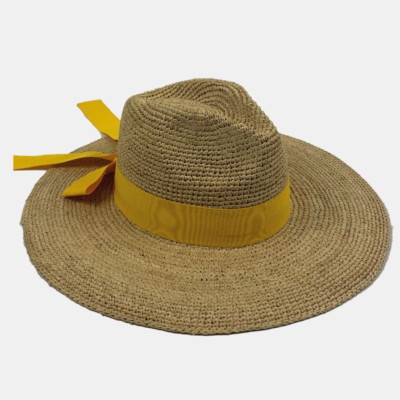 Hats Camalya | Basile Hat Naturel-Ruban Jaune